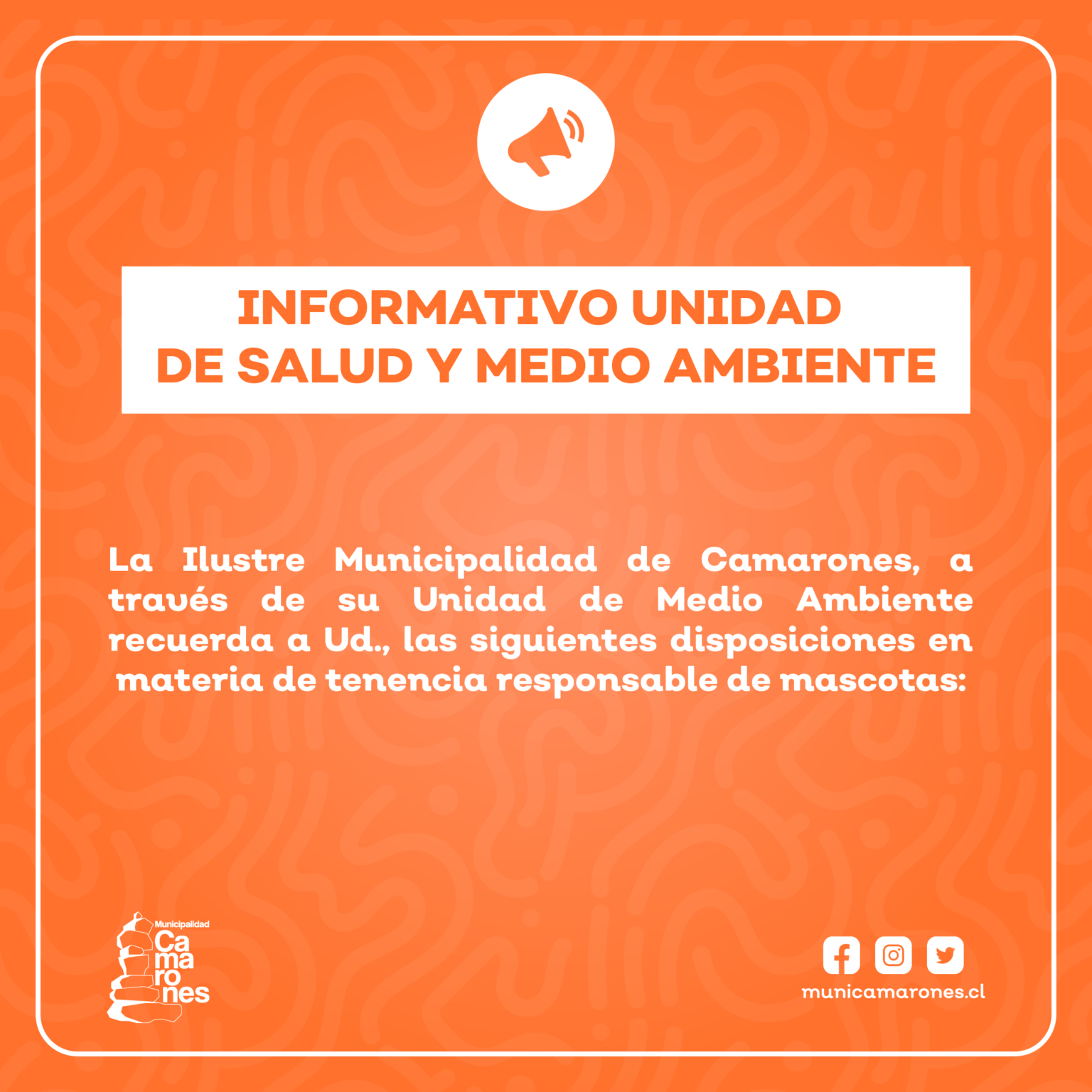 INFORMATIVO UNIDAD DE SALUD Y MEDIO AMBIENTE